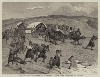 With the Russians, Bulgarian Peasantry Fleeing from Circassian Irregulars